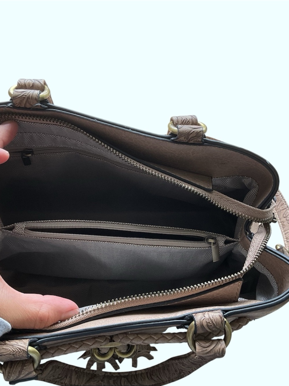 Beige Handbag - Picture 3 of 8